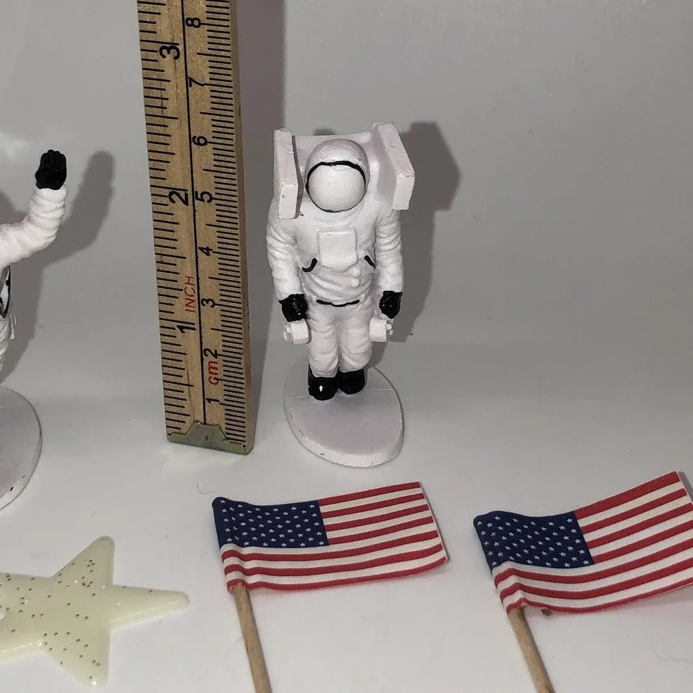 Astronaut Toy Lot Cake Topper Toppers Rocket Moon Cookie Cutters Stars